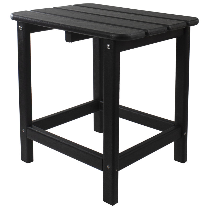 Northlight All Weather Recycled Plastic Outdoor Side Table Black Wayfair
